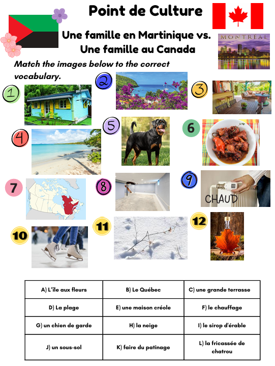 French — Point de Culture matching task